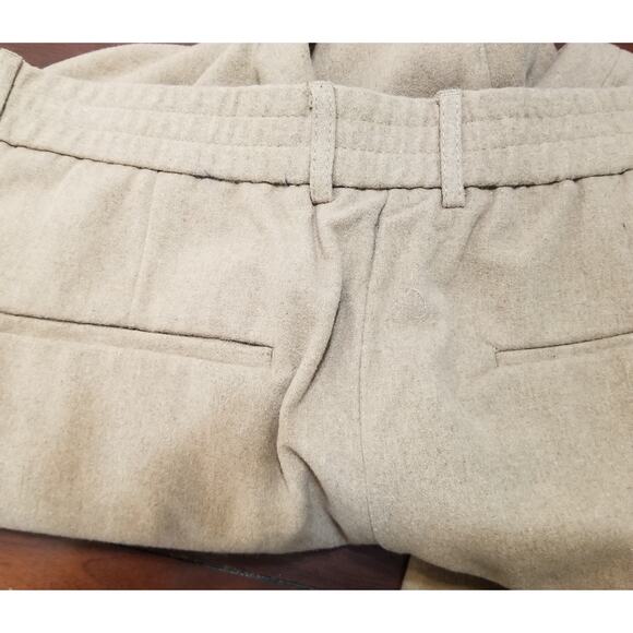 ZARA Women's Tan Wool Blend Pants Back Elastic Waist Pockets Belt Loops Sz 32 - Picture 6 of 13